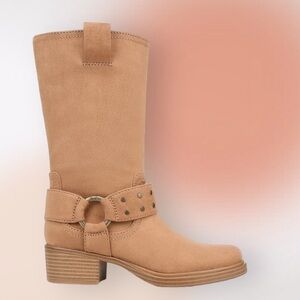 Zodiac Jolie Moto Boot Latte Tan Size 8M New With Tags